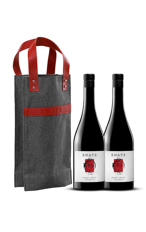 Bolsa de lujo 2 botellas Enate Merlot Merlot