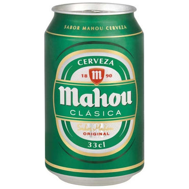 Cerveza Mahou Clásica Pack 24 Unidades 33 cl. LATA - En Copa de Balón