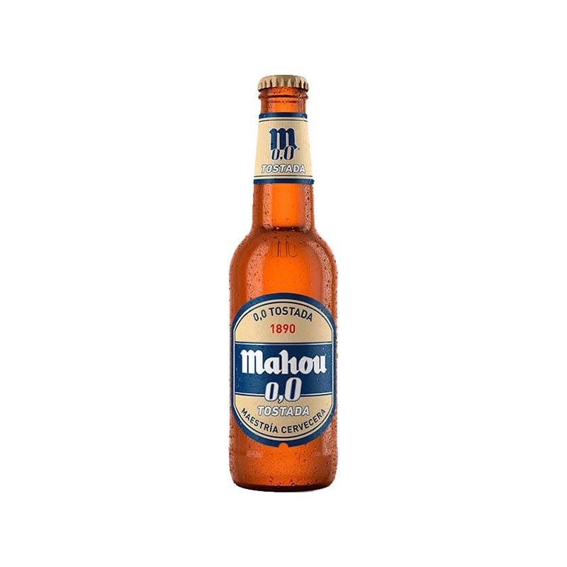 Cerveza Mahou 0,0 tostada Pack 24 Botellines 33cl.