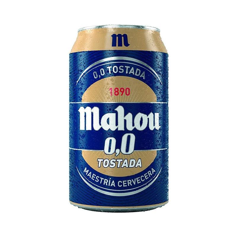 Cerveza Mahou 0,0 tostada Pack 24 latas 33cl.