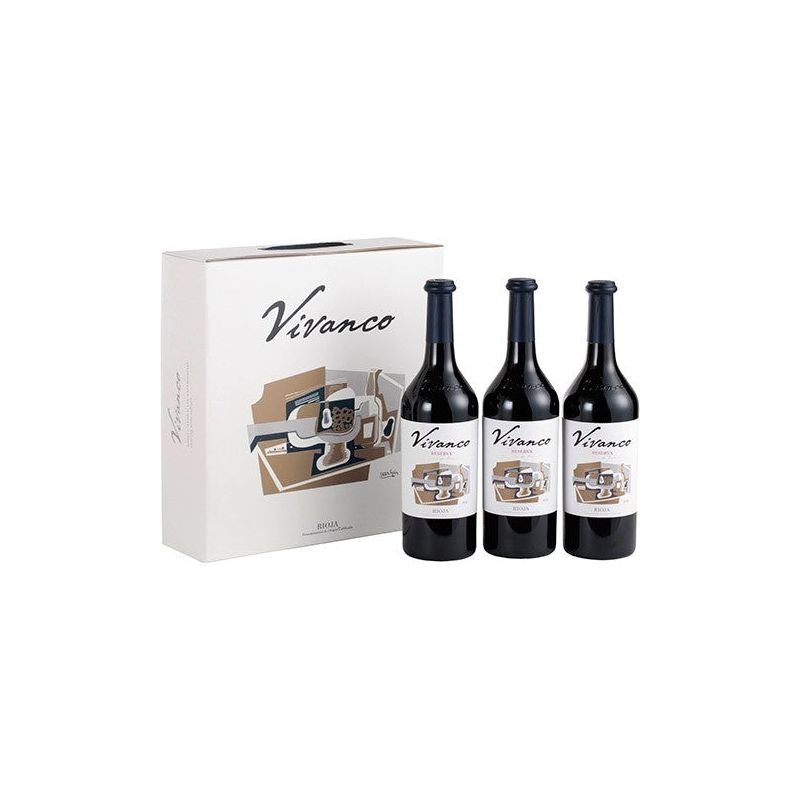 Pack 3 botellas Vivanco Reserva en caja de Cartón