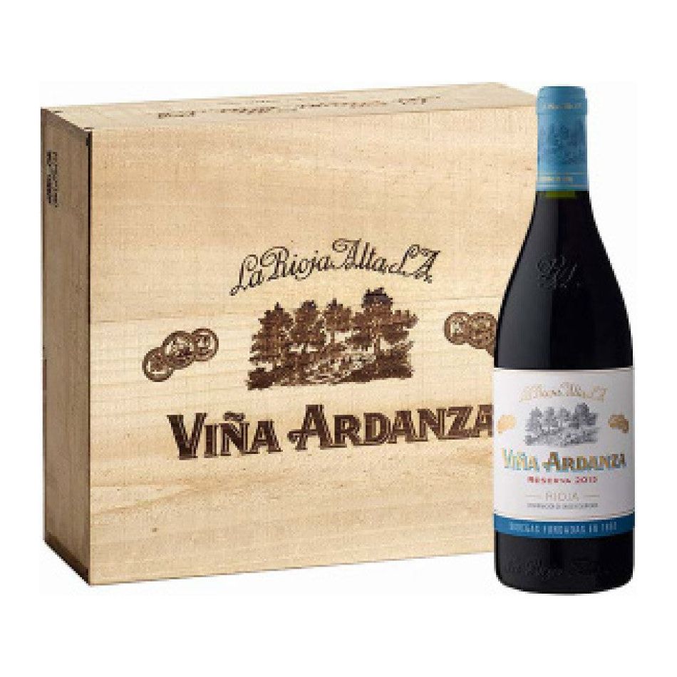 Pack 3 botellas Viña Ardanza reserva en caja de madera