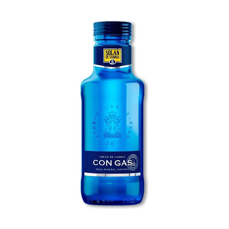 Agua Solán de Cabras con gas Pack 24 Unidades 33cl.